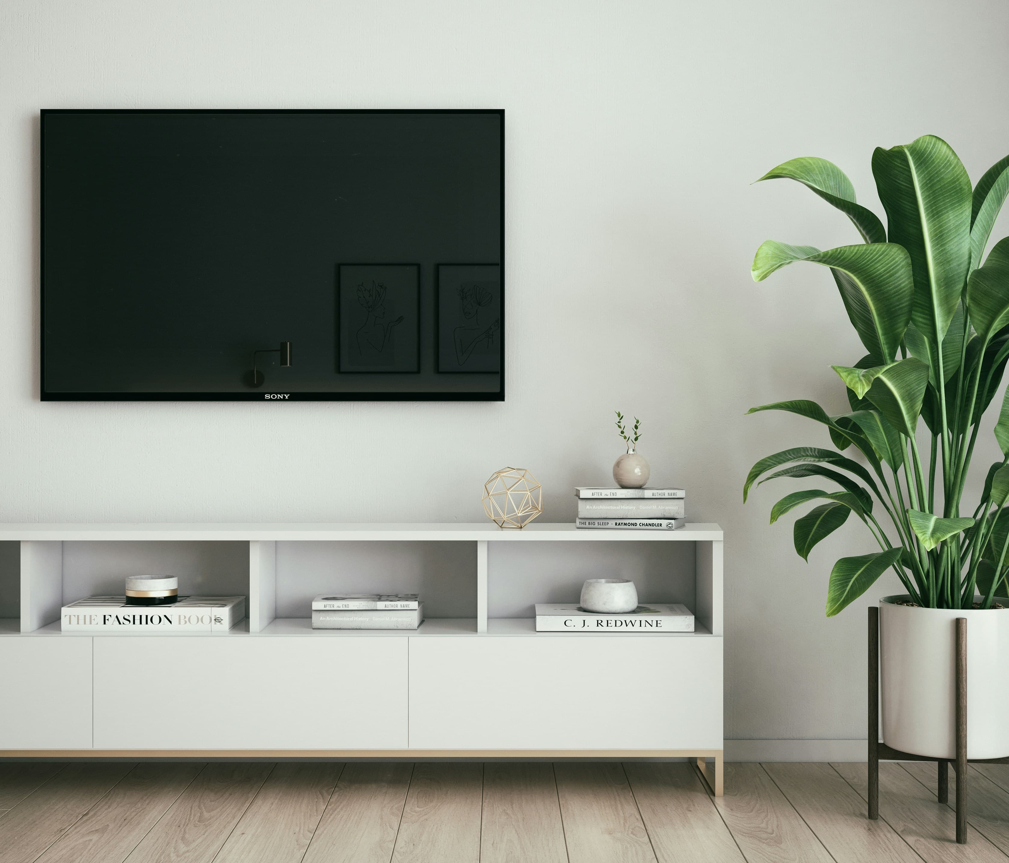 Modern Plywood TV Unit