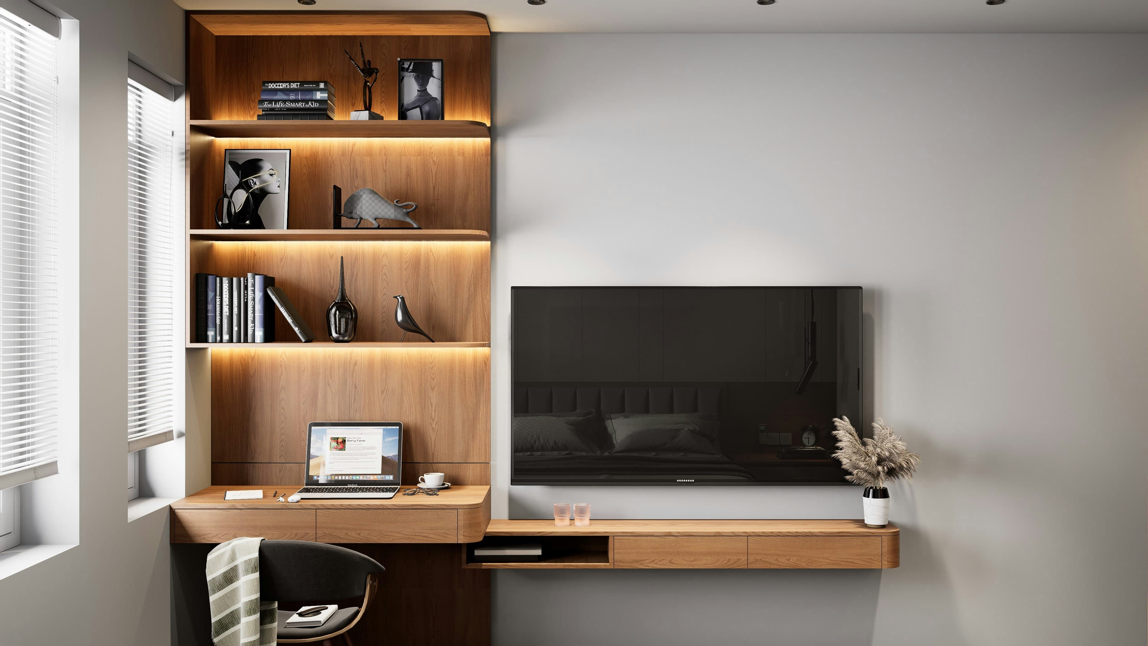 Modern Metal TV Unit
